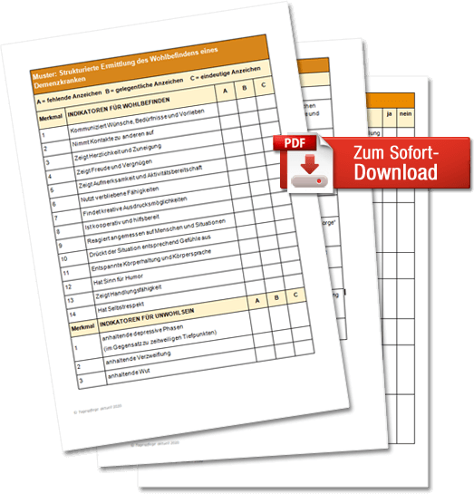 Arbeitshilfen für Ihre Tagespflege zum Download