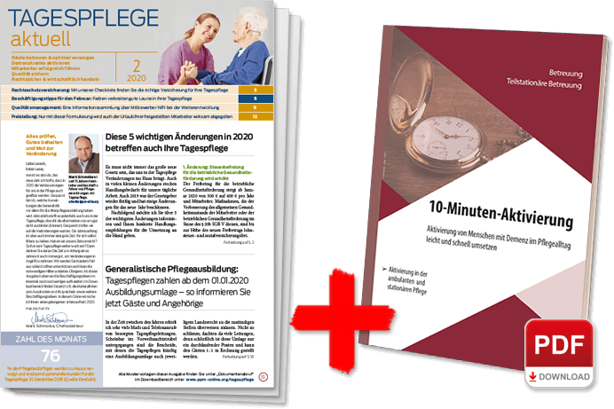 Tagespflege aktuell + Prämie: 10-Minuten-Aktivierung - PDF-Download